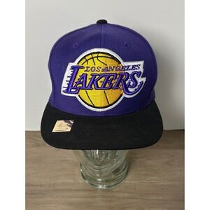 Mitchell Ness Los Angeles Lakers Purple Black Snapback Hat Hardwood Classics NBA